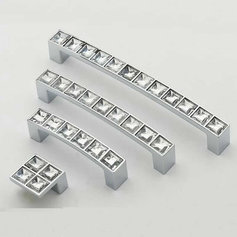 

Modern Silver Door Pulls Handles Square Drawer Knob Cabinet Wardrobe Cupboard Door Knobs Decor Hardware Accessories MBS4042