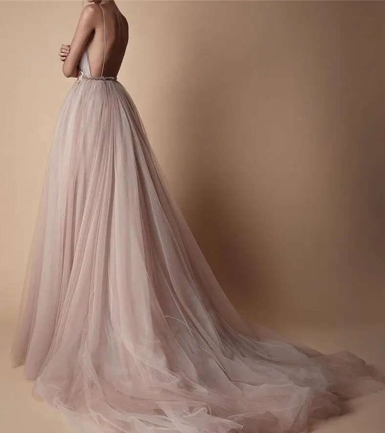 Sexy Backless Country Beach Wedding Dresses 2019 A Line 3D Floral Plus Size Sequined Cheap Greek Boho Bridal Gowns Vestido De Novia (4)