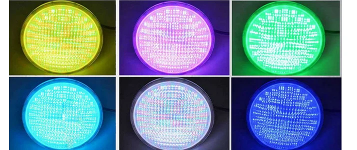 DMX512 RGB LED Piscina luces 12 V Par56 montado en la pared IP68 resistente al agua Piscina 18 W 36 W con remoto fuente de alimentación 4 unids