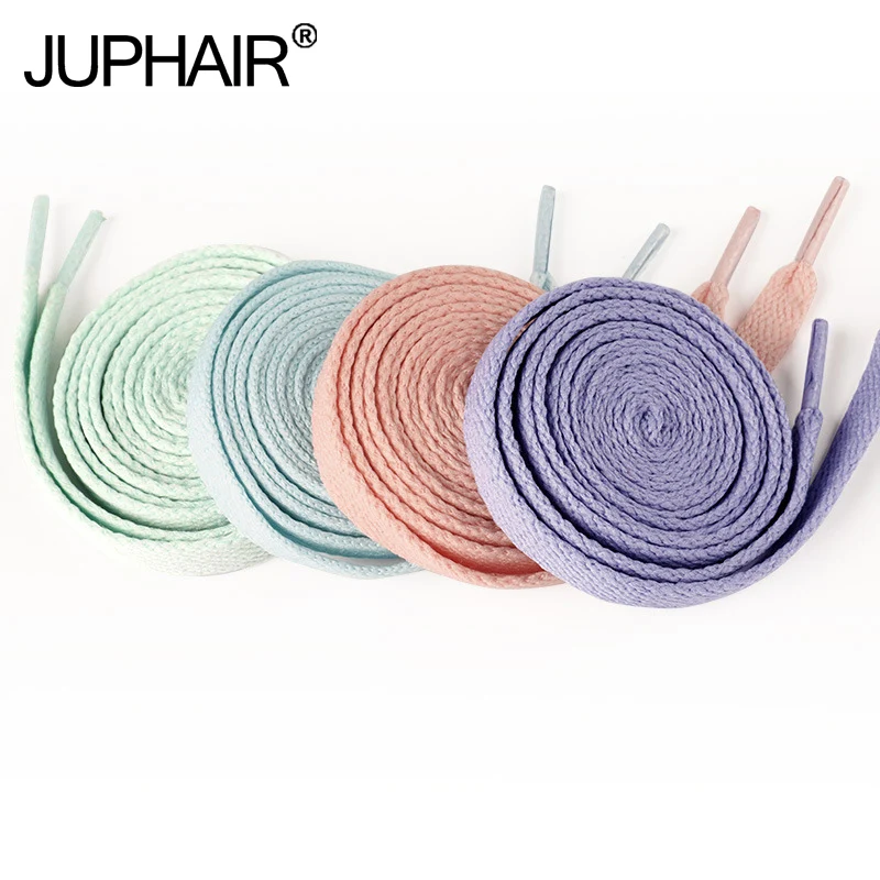 

JUP 1 Pair Flat Canvas Shoe Laces Top Quality Casual Shoe Chromatic Colorful Shoelace Gradient Shoelaces Colored Arc-In-Gradient
