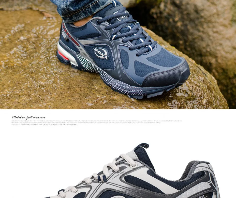 BONA Новый непромокаемый стиль для мужчин кроссовки Прогулки на открытом воздухе спортивная обувь кружево до удобная спортивная обувь свет