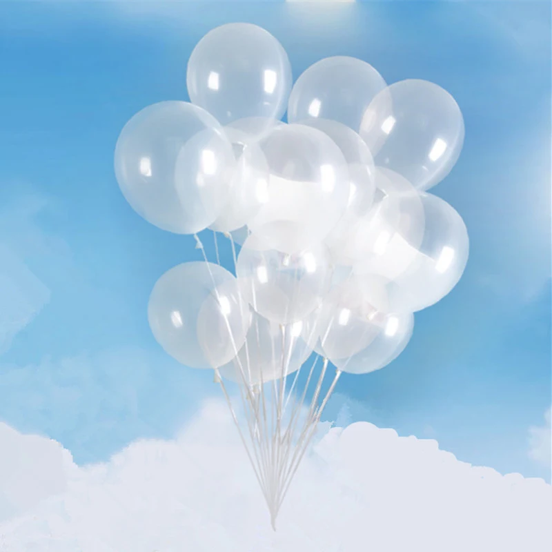 

10pcs White balloon, bouquet, balloon wedding, birthday party, decorating children's toys 12inch