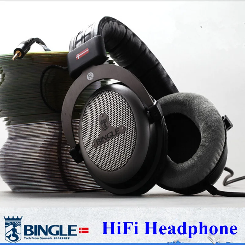 

Bingle B-910-M Over-Head Headphones Studio Monitor Headphone Hifi Stereo DJ Monitoring Headset Music Earphone 3.5mm + 6.3mm Plug