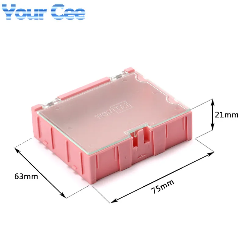 1 шт. SMD SMT компонент IC ящики для хранения контейнеров Diy Электронные практичные ювелирные изделия патч Коробка Чехол зеленый синий розовый белый желтый