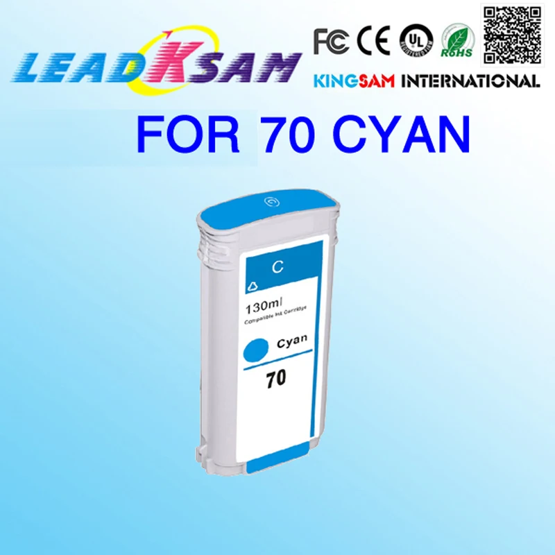 Чернильный картридж cyan совместимый с hp70 дизайнерские чернила Z2100 Z3100 Z3200 Z5200 1x70|ink