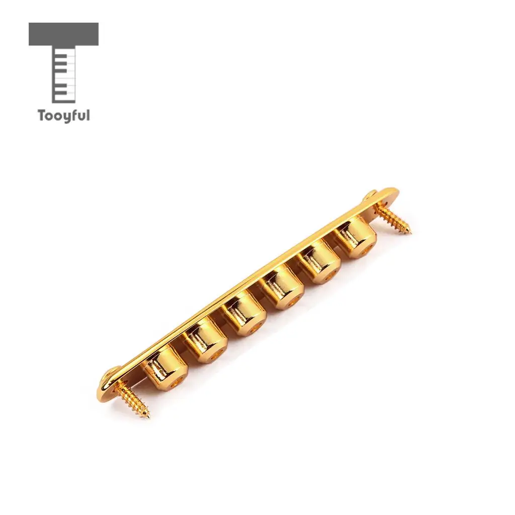 Tooyful Metal Guitar Instead Thru Body String Mounting Ferrules Bushings Electric Guitar Accessory Black