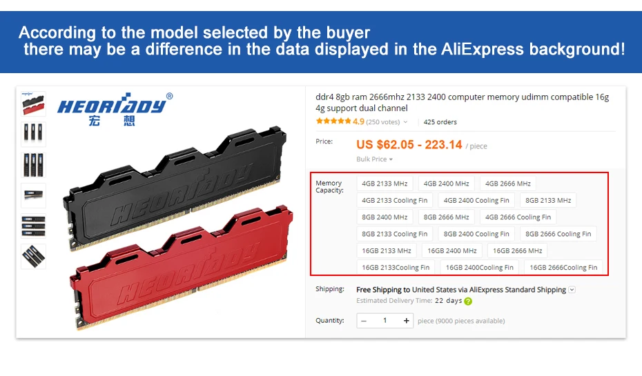 Ddr 4, 8 Гб оперативной памяти 2133 мГц 2400 мГц 2666 мГц компьютер памяти dimm motheroard ddr4