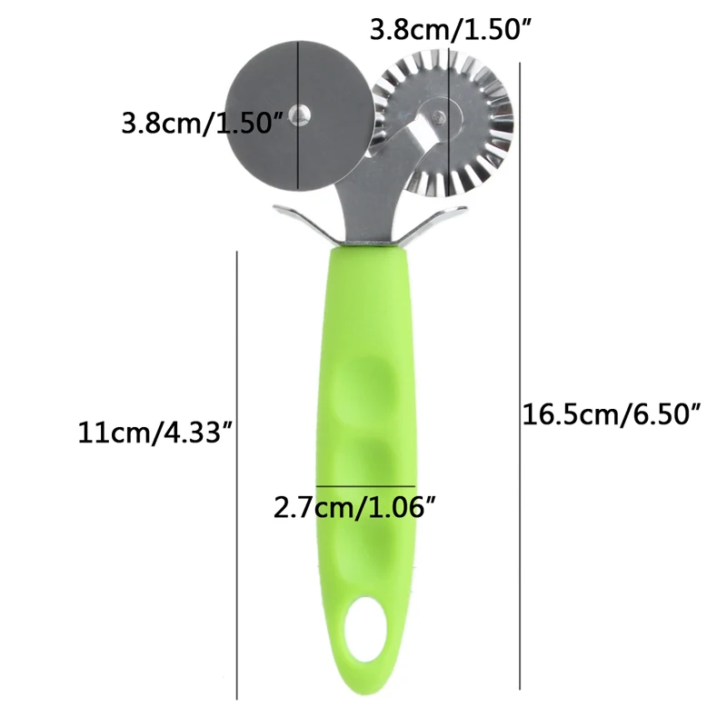Stainless Steel Roller Pizza Cutter Round Hob Wheel Knife Pastry Dough Tools