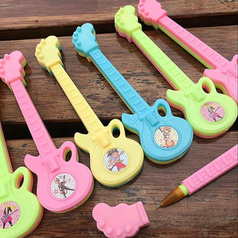 12pc Mixed Color Kawaii Gita Gelpen Creative Musical Stationery Office School Gel Pen Music Design Students Gift Cartoon Ink | Канцтовары