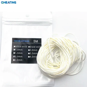 

Qheating professional Braid wick 1.0mm-4.0mm Cotton Ego Electronic Cigarette atomzier coil Glass Fiber & Silica wick