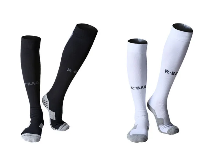 R-BAO, мужские футбольные носки для взрослых, длинная обувь, гетры, утепленные хлопковые спортивные футбольные леггинсы, носки для велоспорта