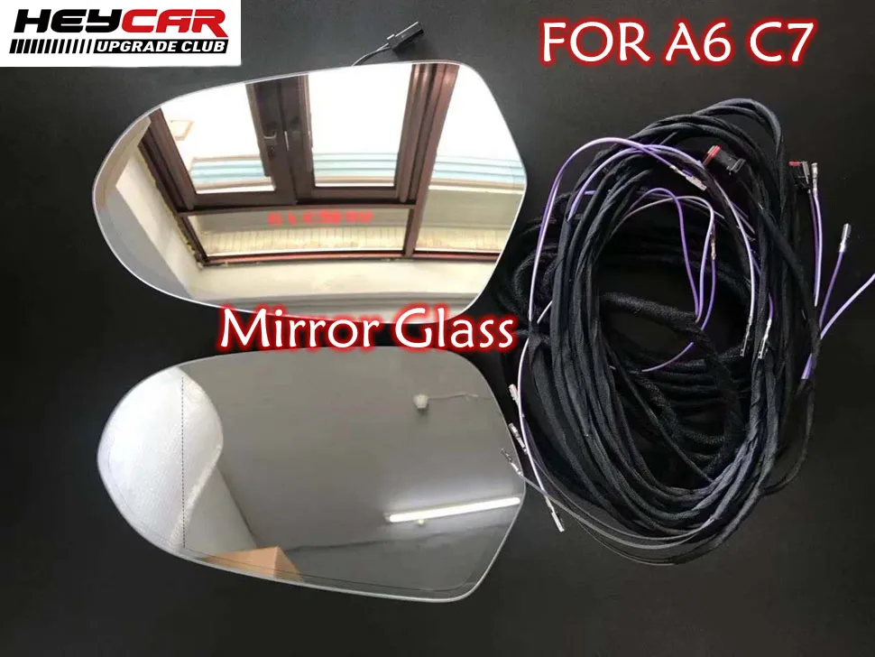 Right Door Wing Rearview Mirror Glass Fit AUDI A6 C7 4G Quattro A6 Allroad RS6