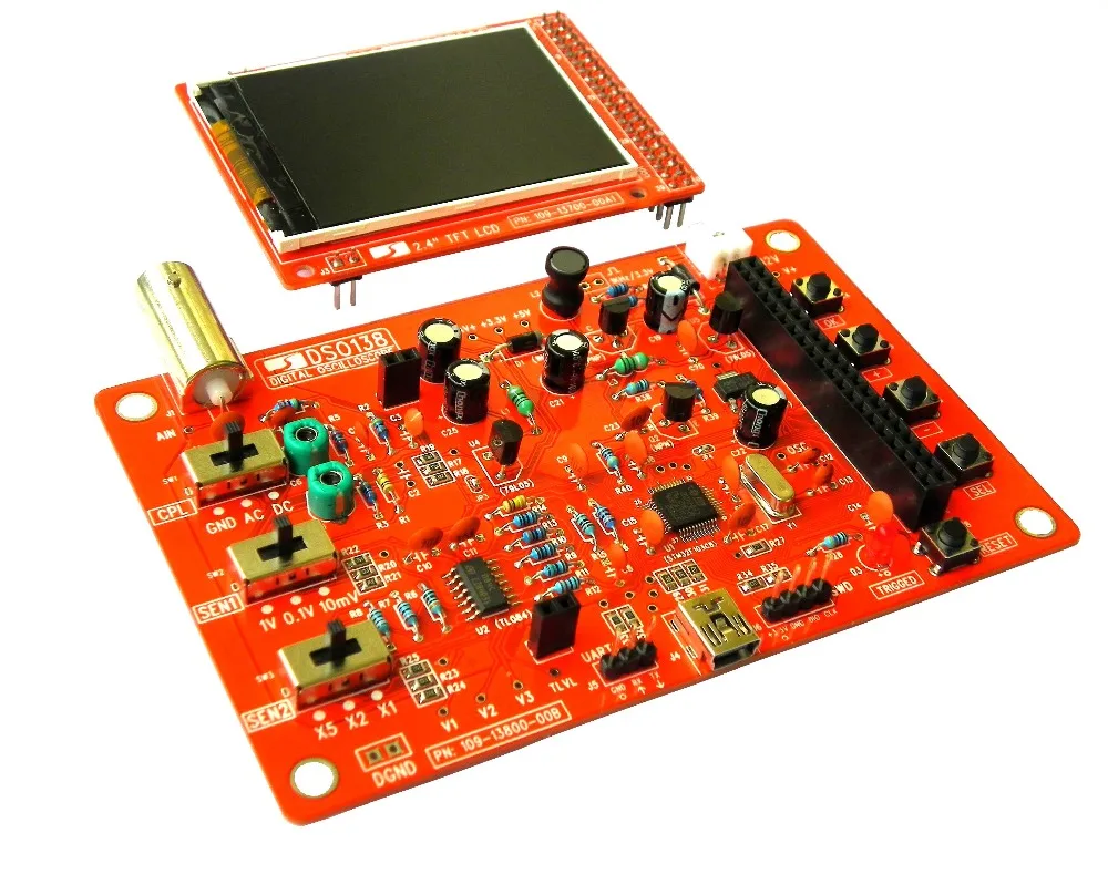 JYETech подлинный DSO138 2 4 TFT карманный осциллограф DIY Kit SMD запчасти не спаянные для