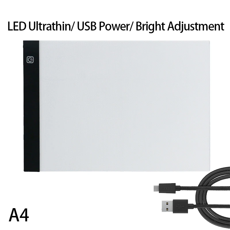 

LED Ultra Thin Luminous Board A4 Copying Board Dimmable LED Light Tablet Pad Low Blue Painting Sketch Pad For Drawing Comic