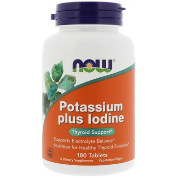 

Now Potassium Plus lodine supports electrolyte balance 180 tablets