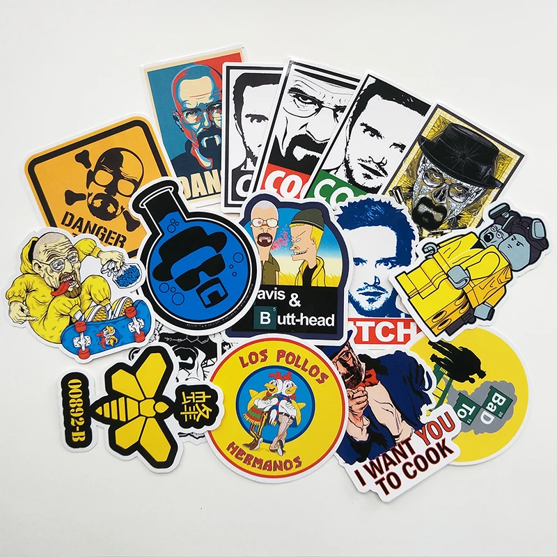

Breaking Bad 16/pcs PVC Series Stickers Classic Creative Design collection Gift High quality Printing waterproof Sunscreen