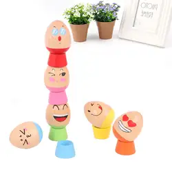 Яйцо деревянное Паззлы panelmultilayer chickencartoon сложены головоломки Красочные игрушки