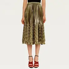 Уличная одежда, тонкая высокая талия, труба, Русалка, с запахом, миди, длинная Плиссированная юбка