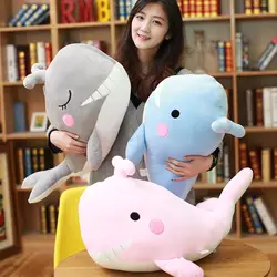 Мультфильм мягкие морские животные мягкий плюшевый улыбающийся КИТ игрушка с одеяло внутри подарки для детей