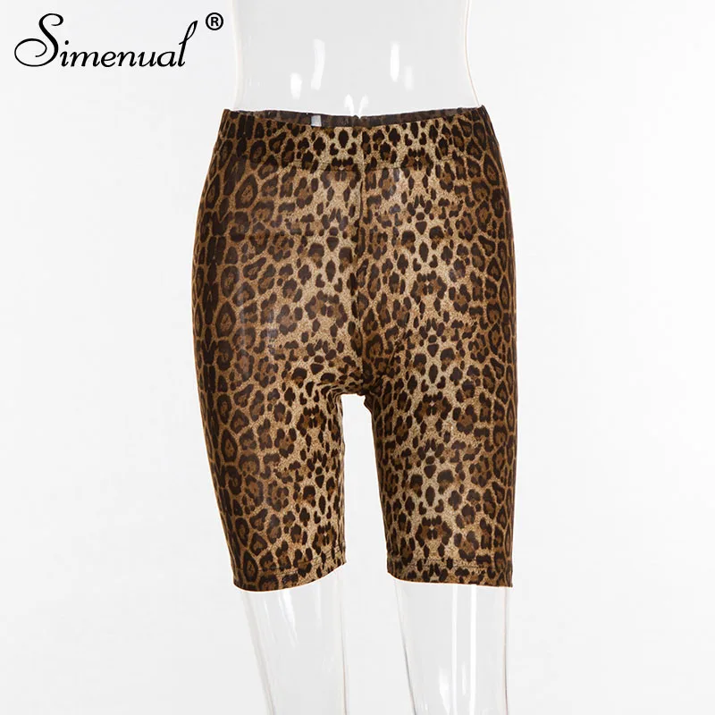 leopard women summer biker shorts high waist cycling shorts (5)