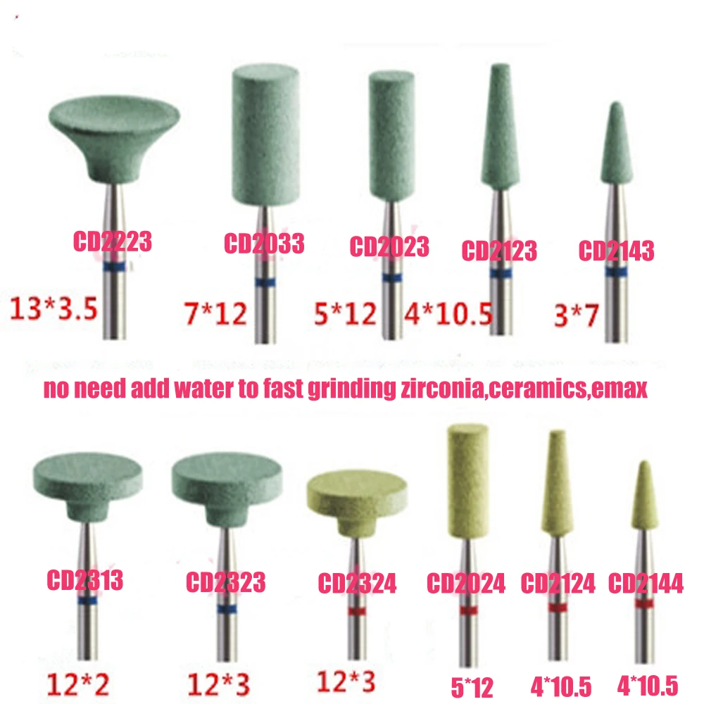 1 шт. Стоматологическая лаборатория керамика алмазный камень шлифовальный станок циркониевая керамика emax коронки полировщик быстрая полировка идеальный эффект