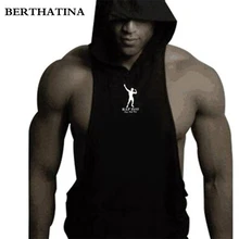 BERTHATINA бренд Фитнес майка для мужчин Бодибилдинг Мышцы рубашка тренировочный жилет хлопок упражнения нижняя одежда