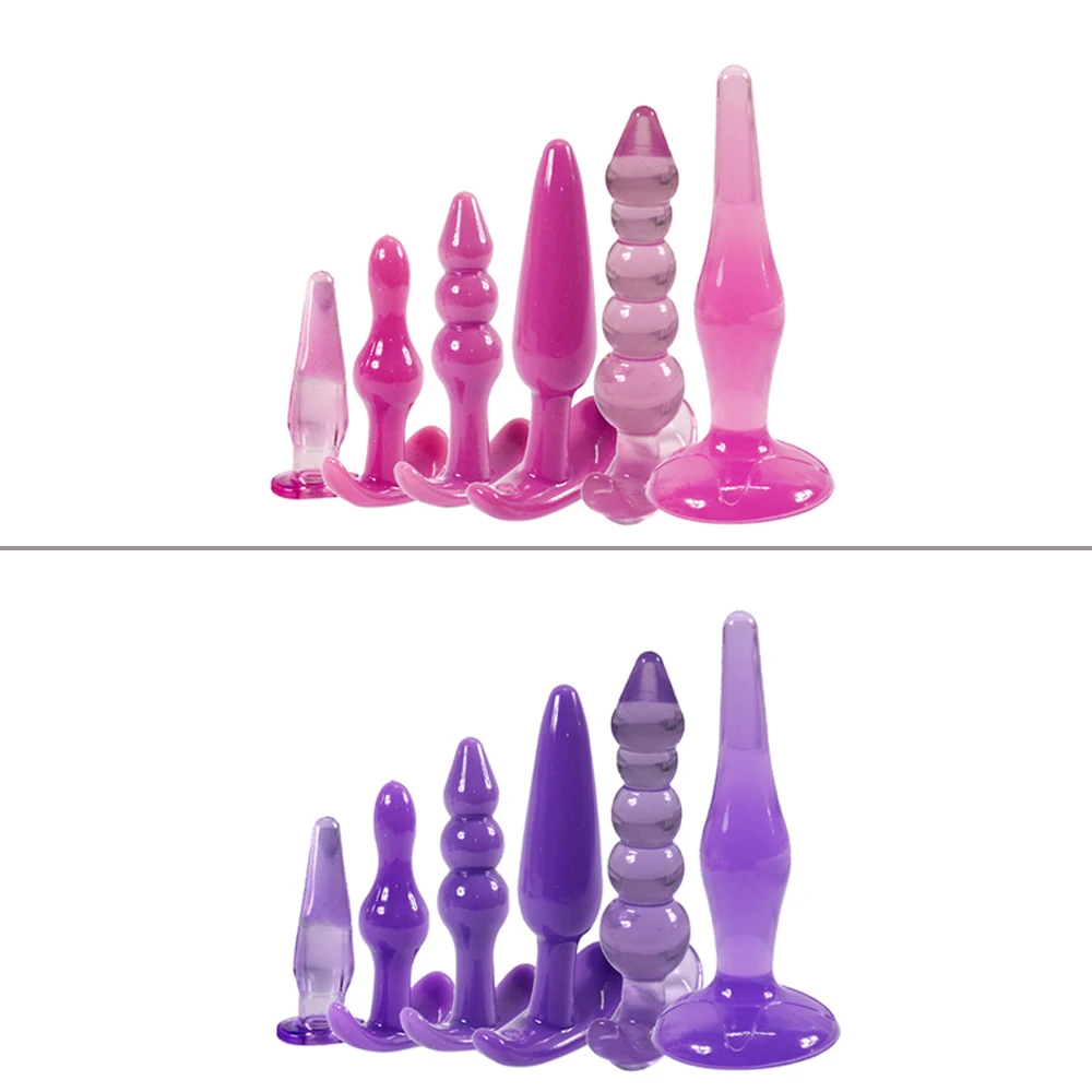 Silicone 4Pcs/6Pcs Anal Plugs/Prostate Massager Anal Butt Plug G-Spot Clitoris Stimulator Adult Anal Sex Toys For Woman Man Gays