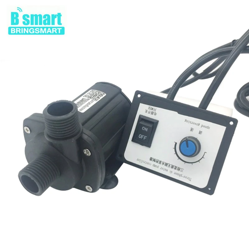 

Bringsmart Brushless Pump 3000L/H 8M 24V DC Pump Booster Adjustable Speed 12V Water Pump With Speed Controller JT-1000B3