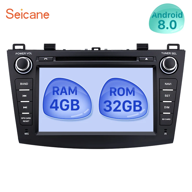 

Seicane 2Din Android 8.0 8inch Car Radio GPS Multimedia Player Tochscreen Head Unit For 2009 2010 2011 2012 Mazda 3