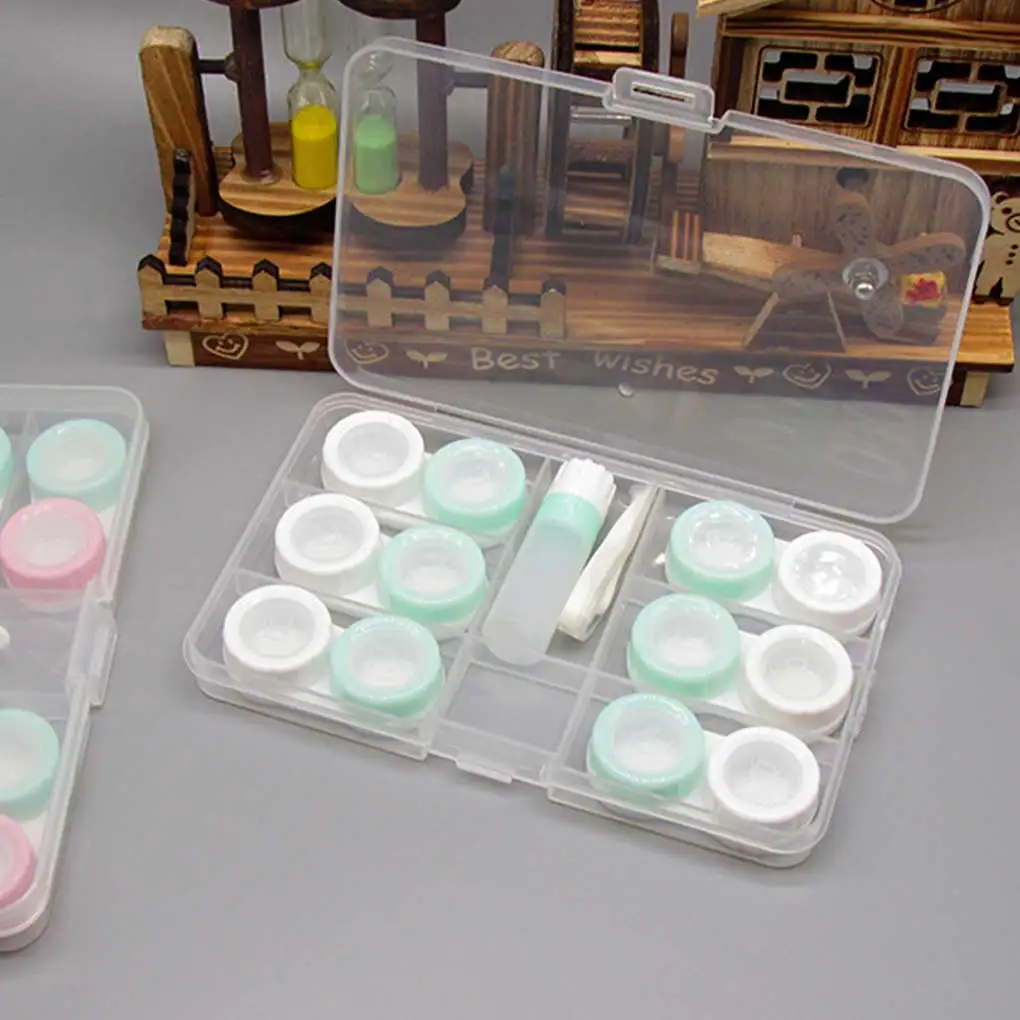 

Portable Contact Lenses Holder Transparent Travel Contact Lenses Container Storage Box Case Gadgets
