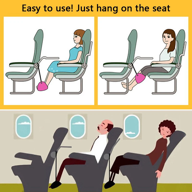 2018 Travel Footrests Flight Carry-On Adjustable Portable Foot Rest Pad Essential Airplane Train Travel Accessories Hammock