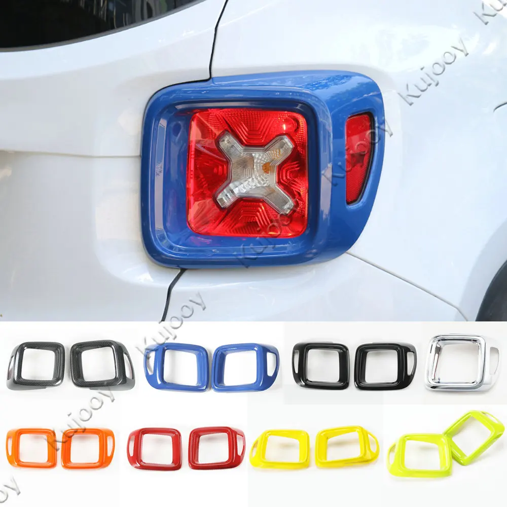 For Jeep Renegade 2015 2016 ABS Chrome Rear Fog Light Lamp Cover Trim 2Pcs