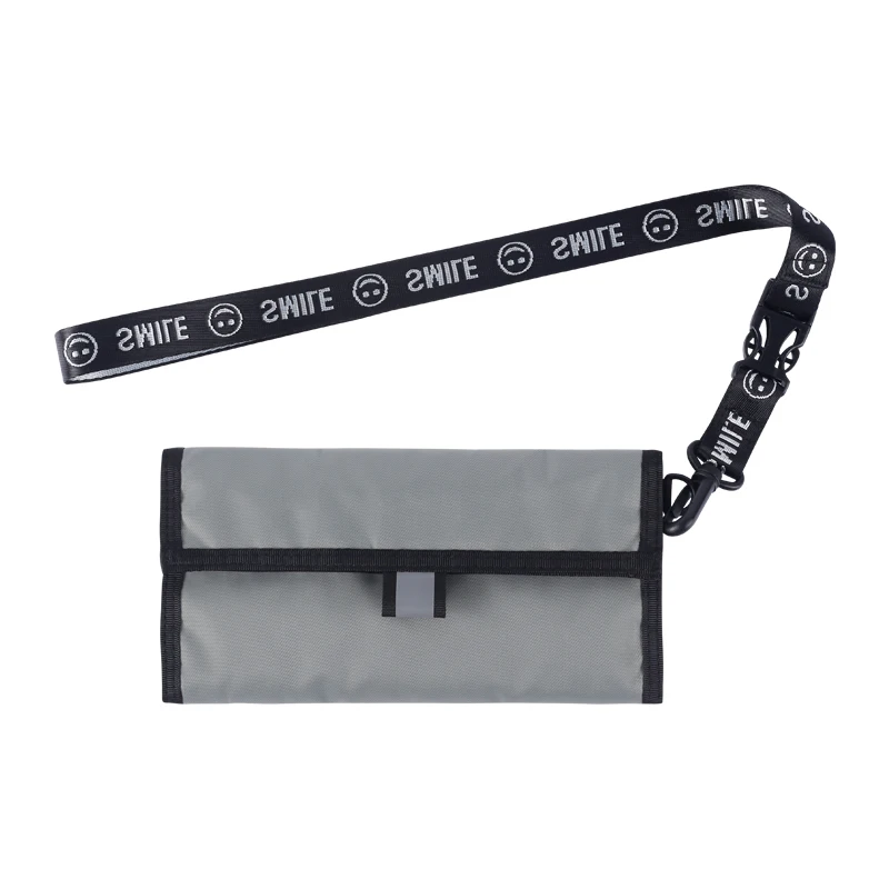 Дорожная сумка для шеи Скрытая Кредитная карта держатель кошелек RFID Блокировка для мужчин и женщин Легкий клатч для хранения денег - Цвет: Grey