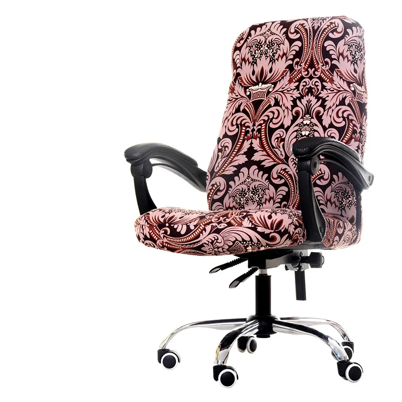 Эластичный офисный вращающийся чехол для компьютерного стула боковая крышка кресла моющийся Recouvre шезлонг стрейч вращающийся подъемный Чехол для стула - Цвет: 6