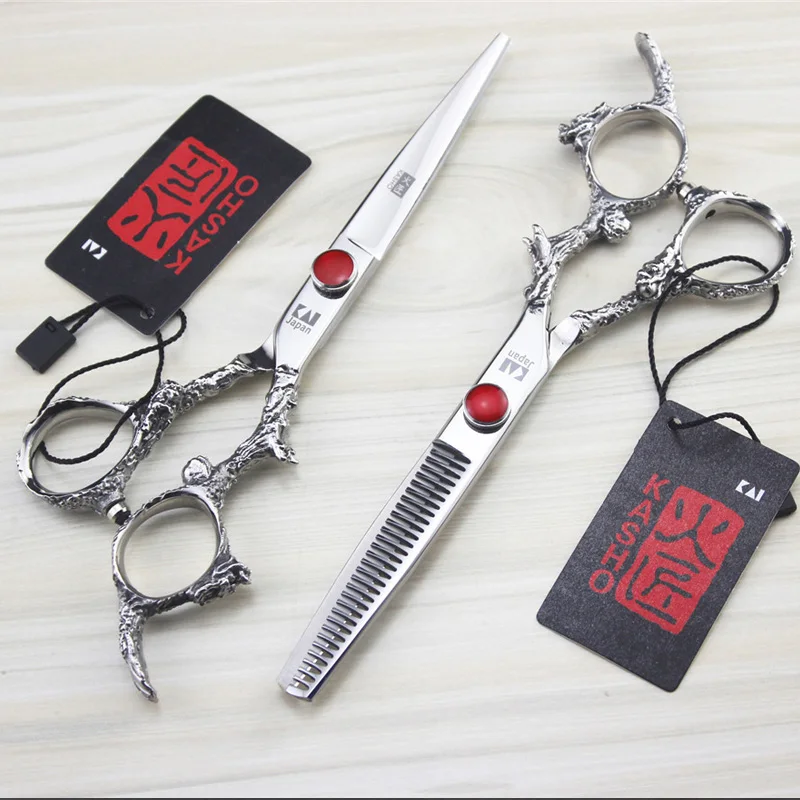 

Japan KASHO Hairdressing Scissors Professional Hair Scissors Barber Shears Hair Cutting 6.0 inch High Quality Thinning Tijeras