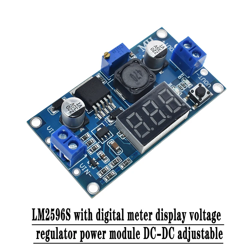 Высокое качество 3A Регулируемый DCDC LM2596 LM2596S вход 4 V-35 V Выход 1,23 V-30 V DC-DC понижающий Питание Регулятор модуль - Цвет: With display