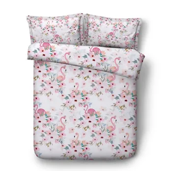 

Flamingo Bedding sets 3D Luxury bed cover bed sheet sheets Cotton quilt duvet covers Super King Queen size full double twin 4pcs