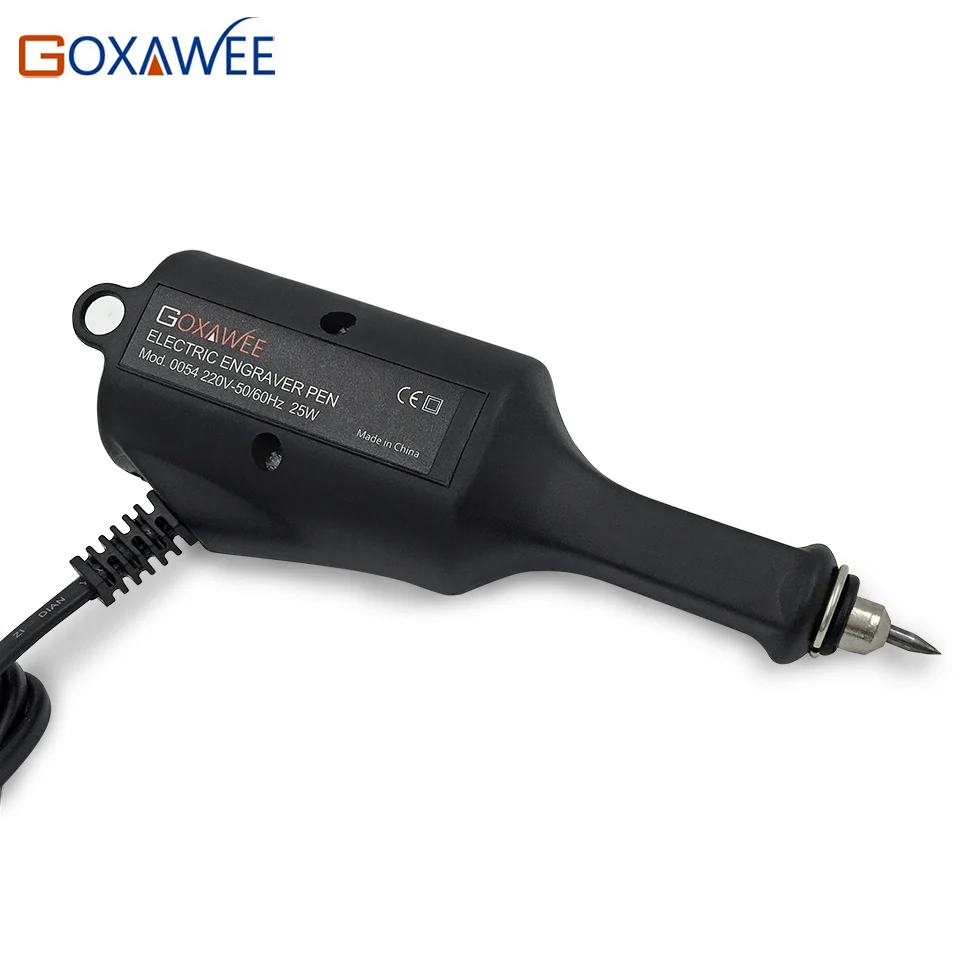  GOXAWEE Variable Speed Electric Engraver Engraving Carving Pen Plotter Machine Chisel Tips On Metal