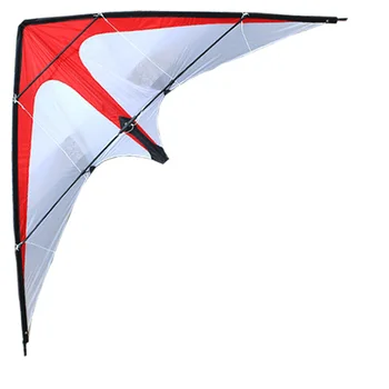 Outdoor Fun Sports  NEW 1.8m Dual Line Red /White  Stunt  Kite With Handle And Line Good Flying 1