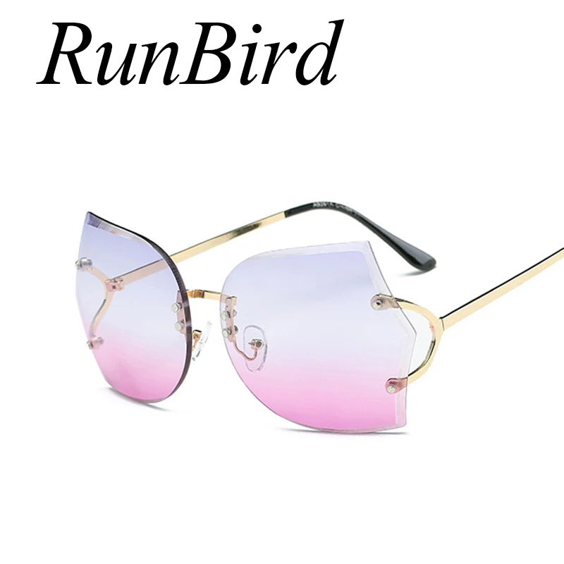 RunBird роскошные женские брендовые дизайнерские прозрачные солнцезащитные очки