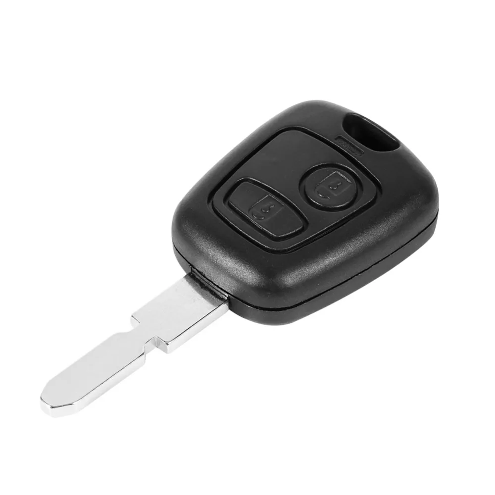 2 кнопки без выреза пустой клинок дистанционного авто ключ брелок Оболочка Чехол Замена для peugeot 406