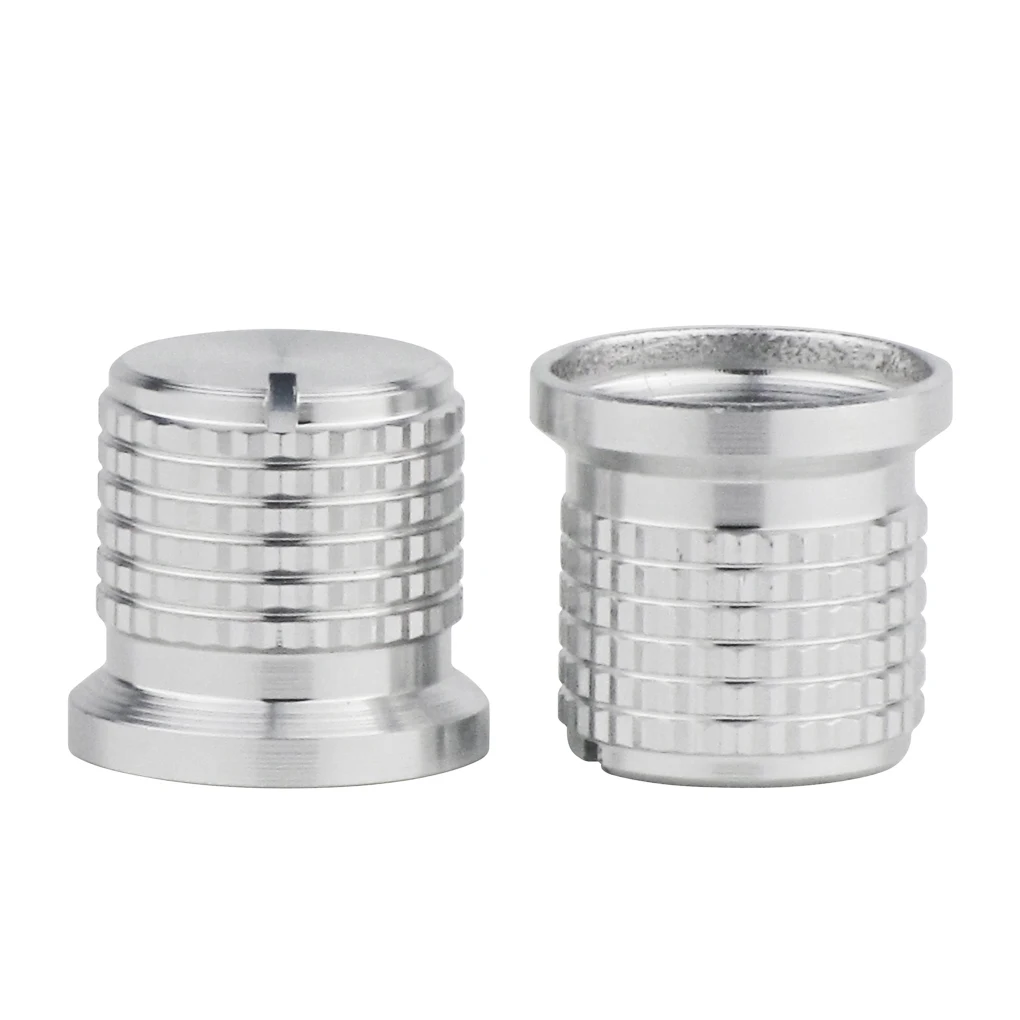 2pcs 100 Aluminum Knurled Audio Amplifier Effect Pedal Knobs