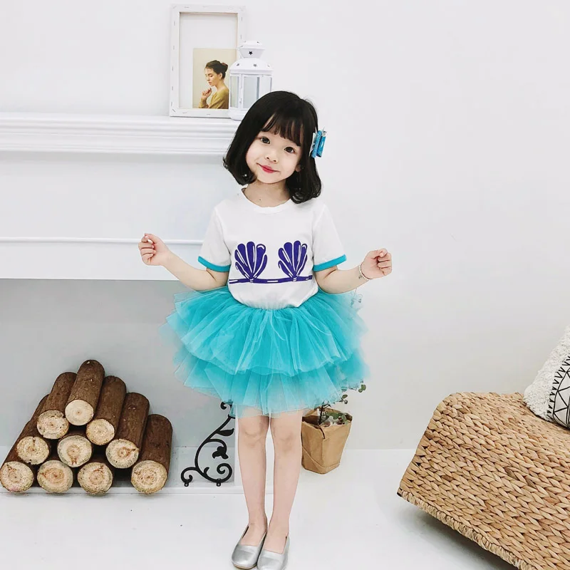 

ANKRT 19 Summer New 6.1 Female Ballet Skirt Peng Skirt Mermaid Form Ball Dress.12M-6T