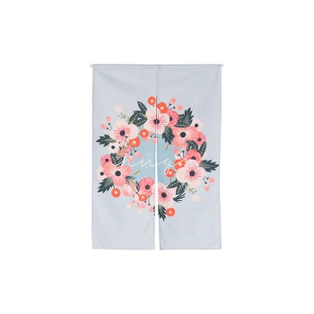 

American pastoral flower cloth shade hanging door window curtain Japanese home decoration bedroom living study room kitchen cafe