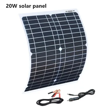 30w 20w 18v flexible solar panel panels solar cells cell module dc for car yacht led light rv 12v battery boat outdoor charger