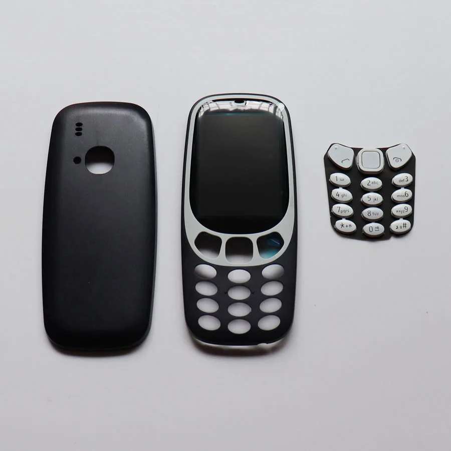 10 шт/для Nokia 3310 Корпус Передняя средняя рамка+ задняя крышка батареи чехол+ клавиатура