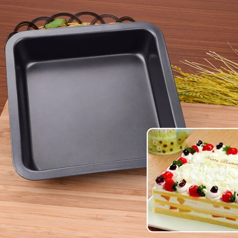 8 Inch Square Non stick Pizza Pan High Duty Carbon Steel Baking Tools