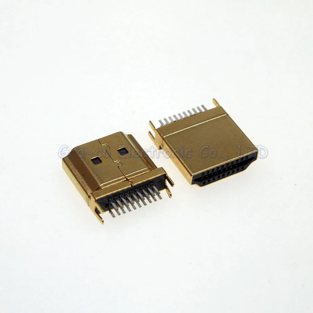 50 шт./партия позолоченный HDMI A Тип штекер разъем вывод HDMI шина 1,6