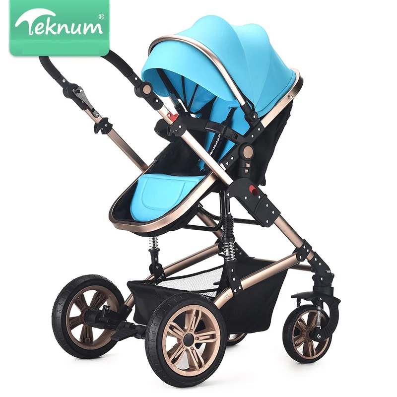 

Teknum 2-in-1 stroller high landscape baby trolley can sit can lie BB carriage folding four seasons general trolley child car