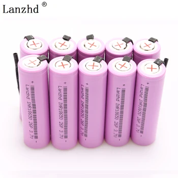 

10PCS 18650 batteries INR18650 Rechargeable Battery for 18650 batteries DIY Nickel Sheets Discharge 2600mAh Li-ion 3.7V